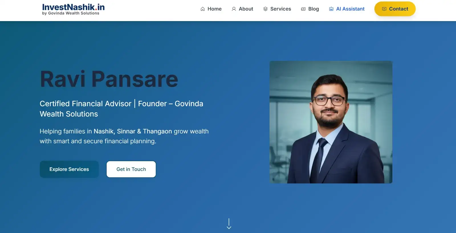 InvestNashik.in – Financial Advisory & Mutual Fund Distributor Website